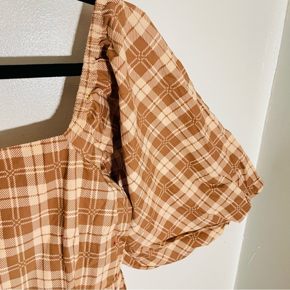 NEW Faithfull the Brand Eryn Mini Dress Lori Check Print Preppy Academia Western - Picture 6 of 7